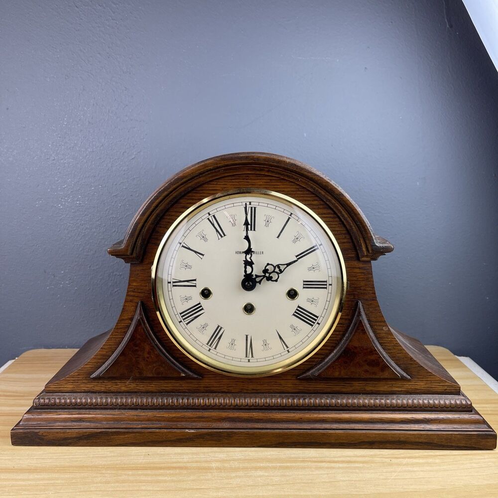 Howard Miller 613-102 Worthington Oak Mantel Clock Mechanical Westminster Chime